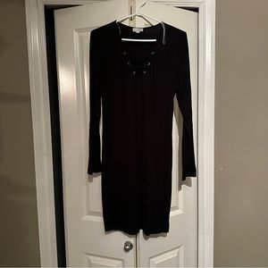 GUESS Black Ribbed Dress Size L in Great Condition